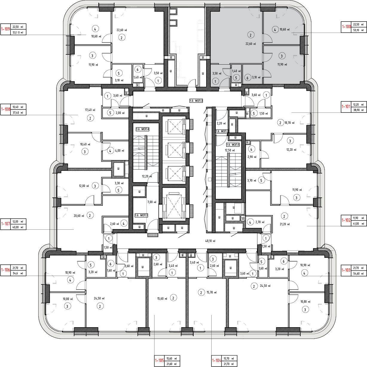 2х-комнатная квартира в ЖК City Bay