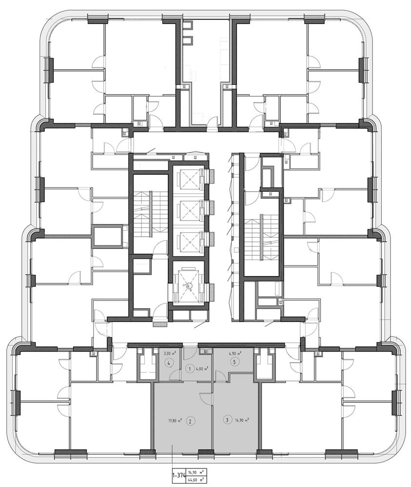 1-комнатная квартира в ЖК City Bay