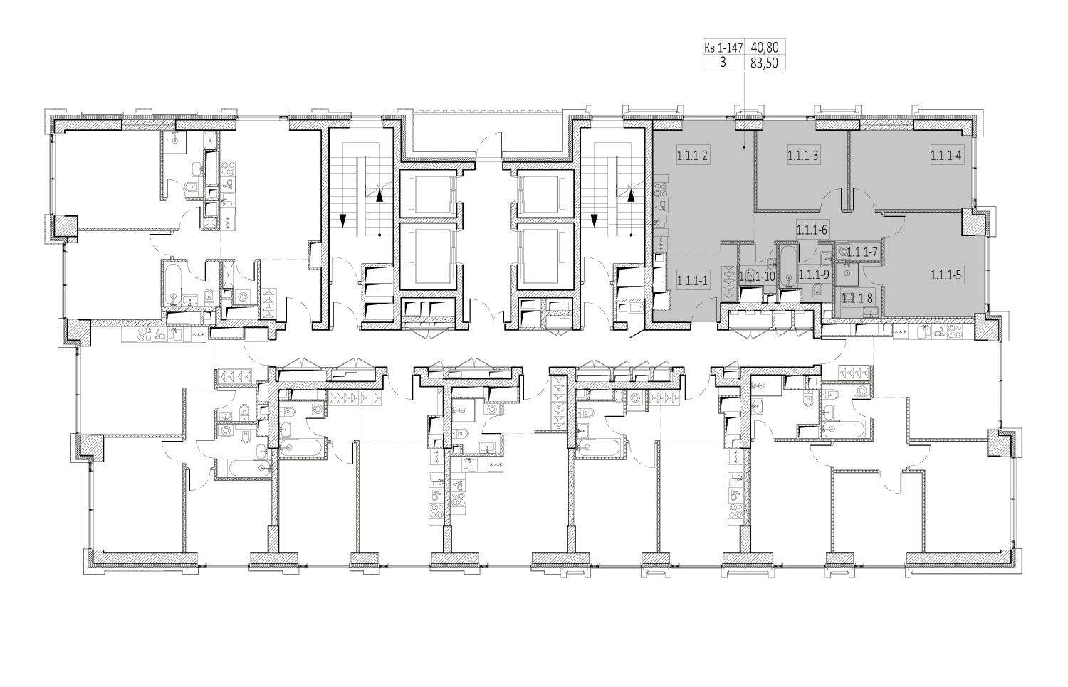 3х-комнатная квартира в ЖК City Bay