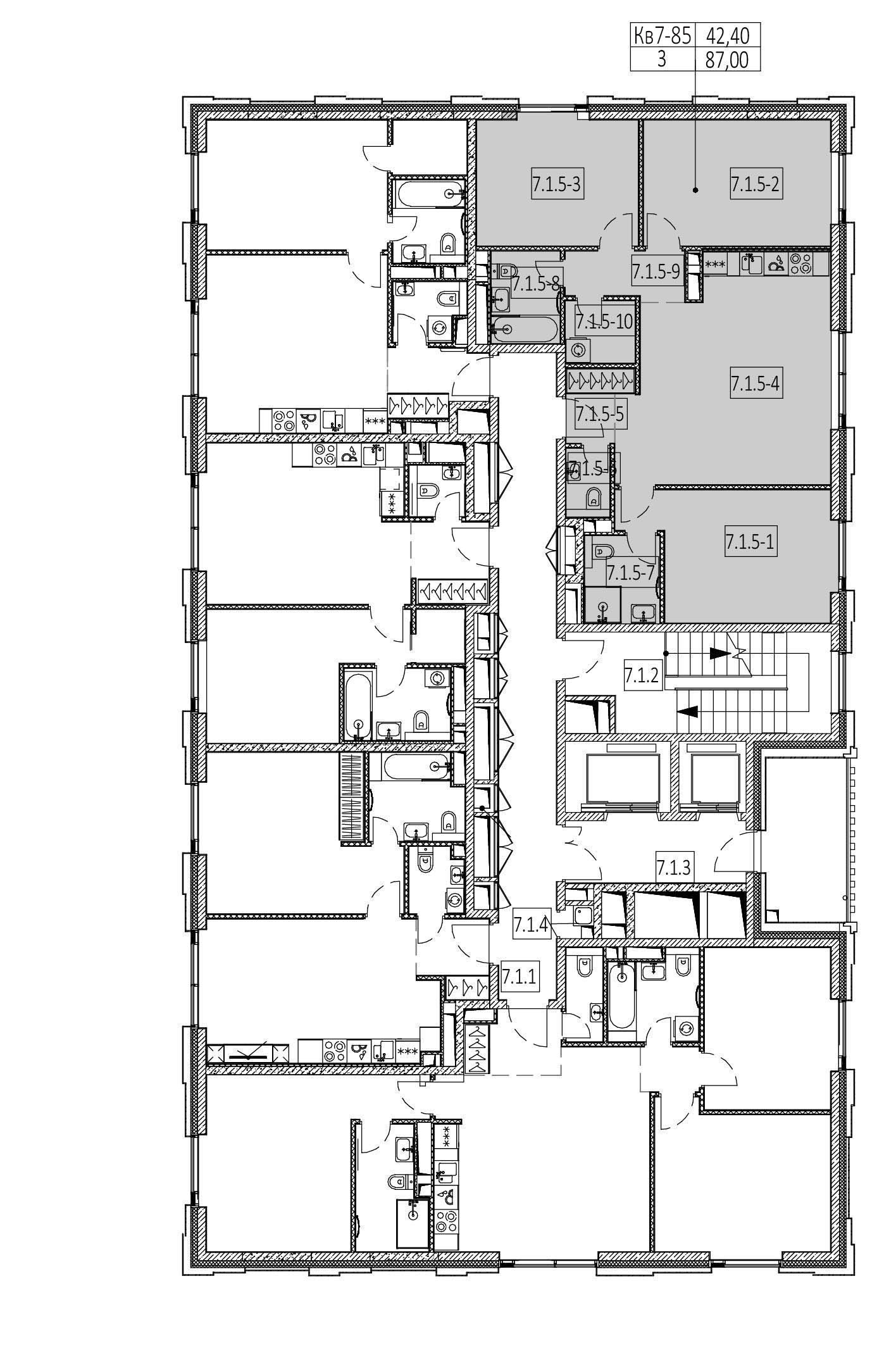 3х-комнатная квартира в ЖК City Bay