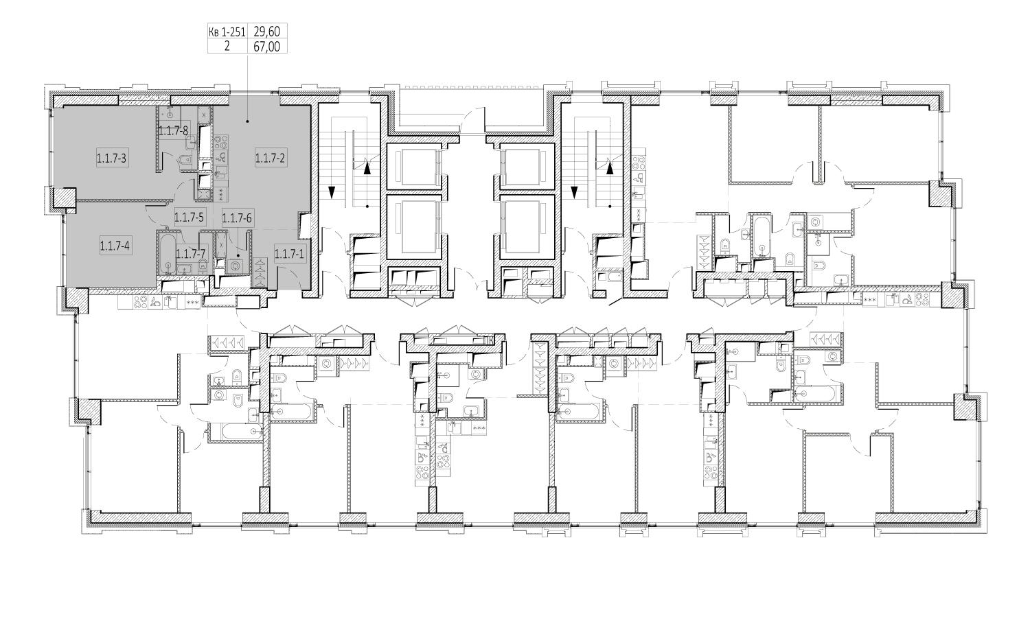 2х-комнатная квартира в ЖК City Bay