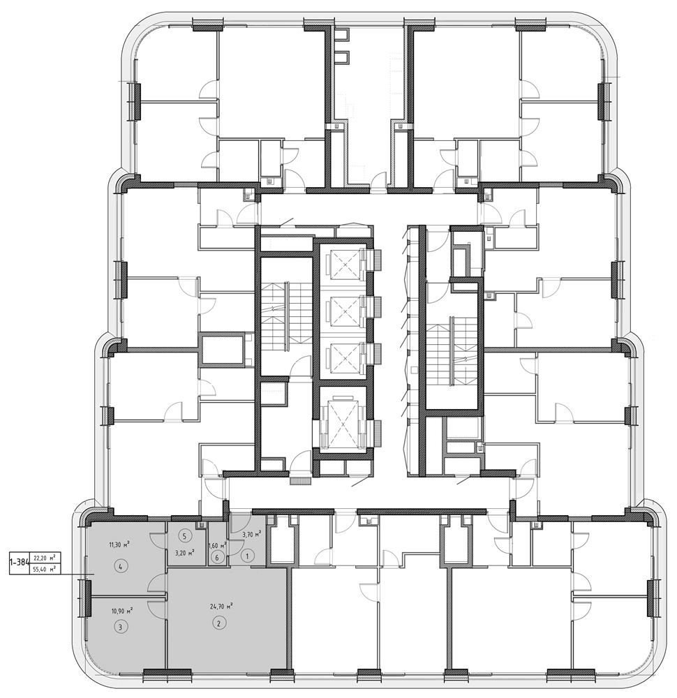 2х-комнатная квартира в ЖК City Bay