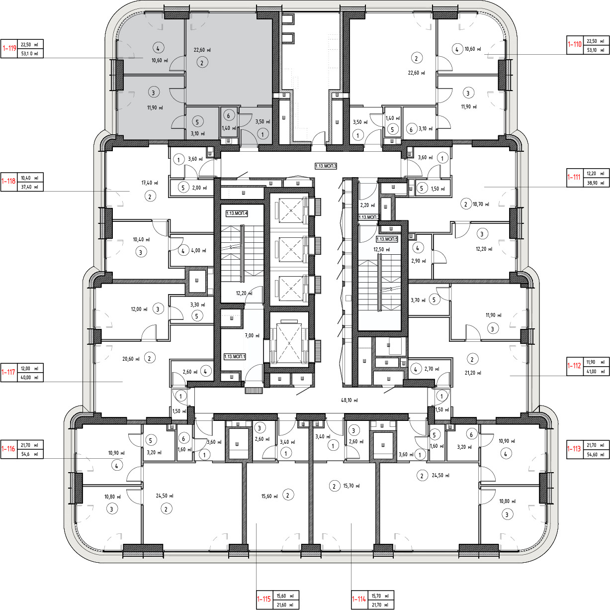 2х-комнатная квартира в ЖК City Bay