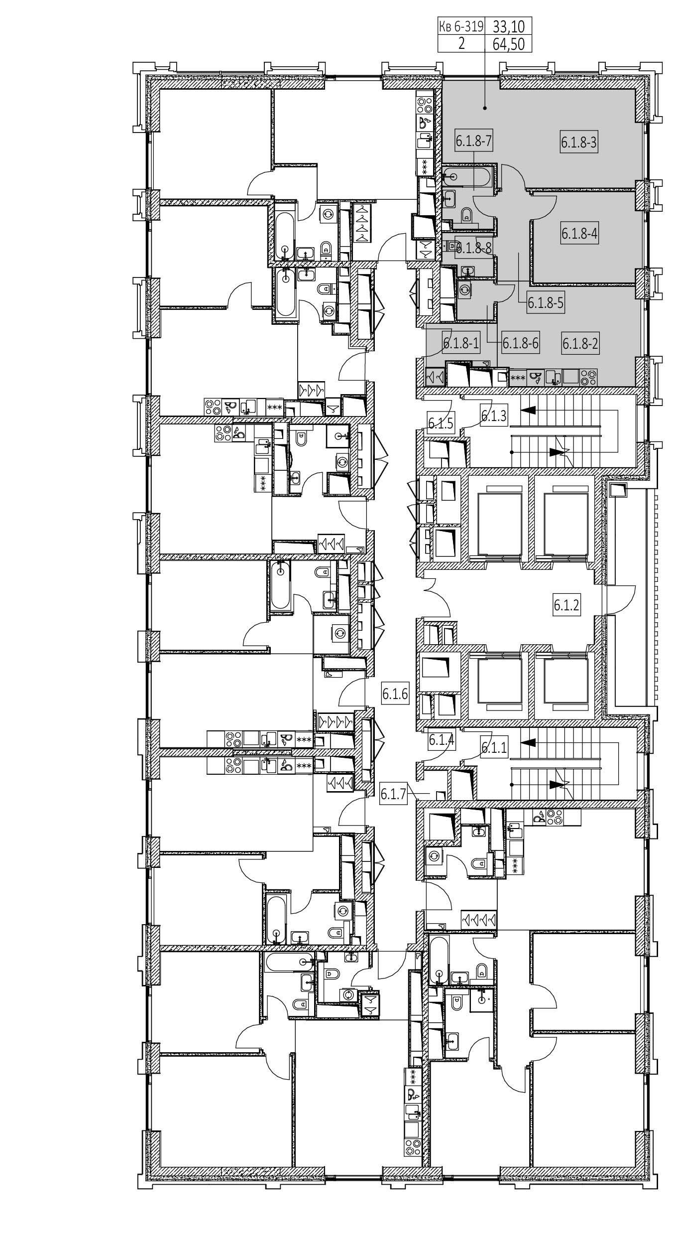 2х-комнатная квартира в ЖК City Bay